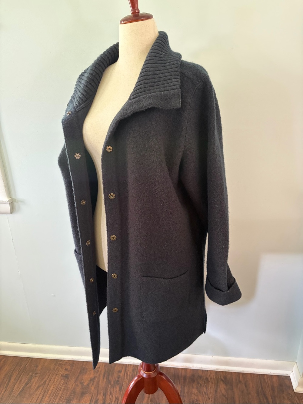 Centigrade Boiled Wool Button Front Jacket